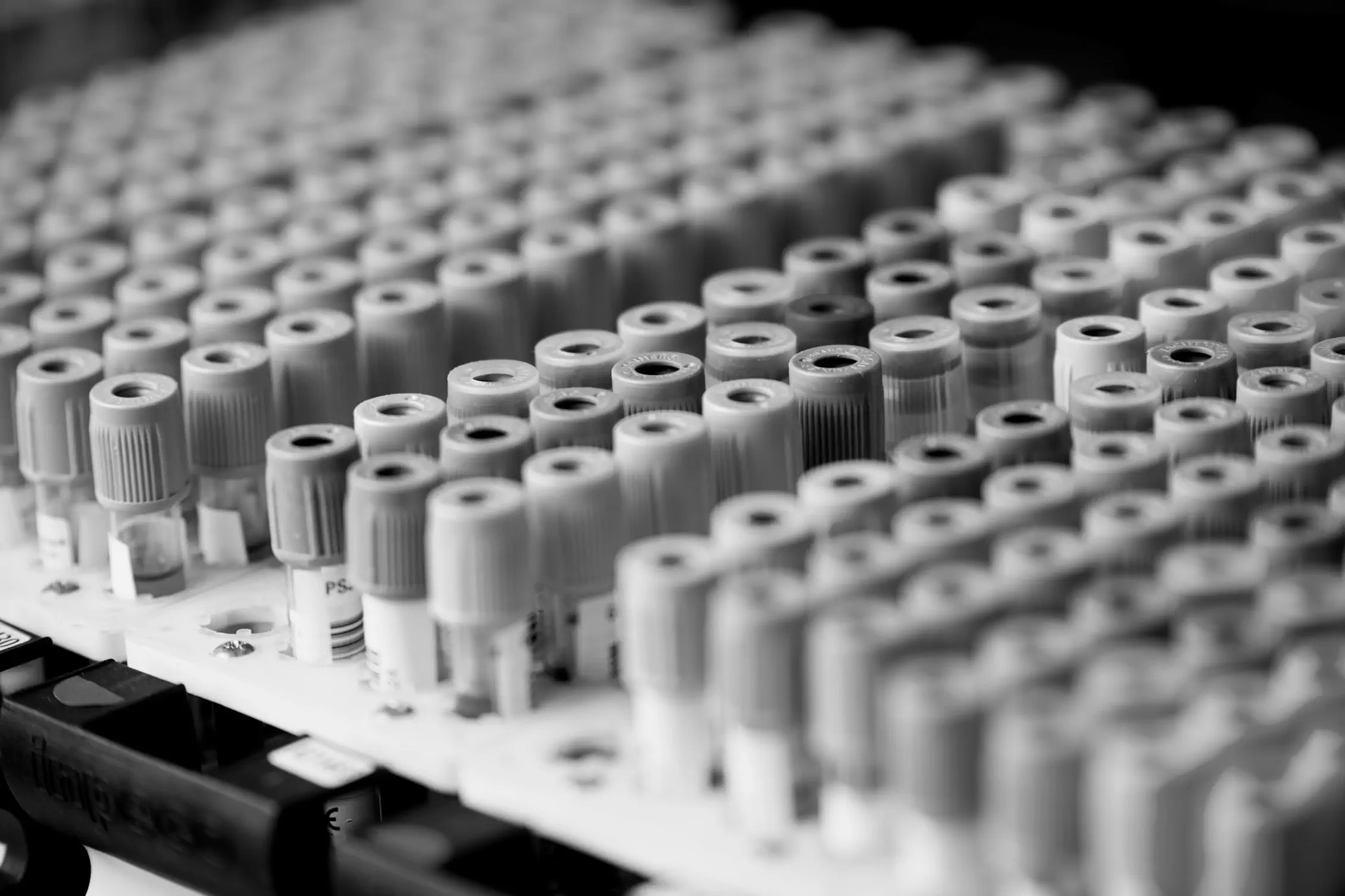 lab closeup bw